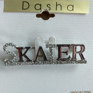 Rhinestone Skater Pin